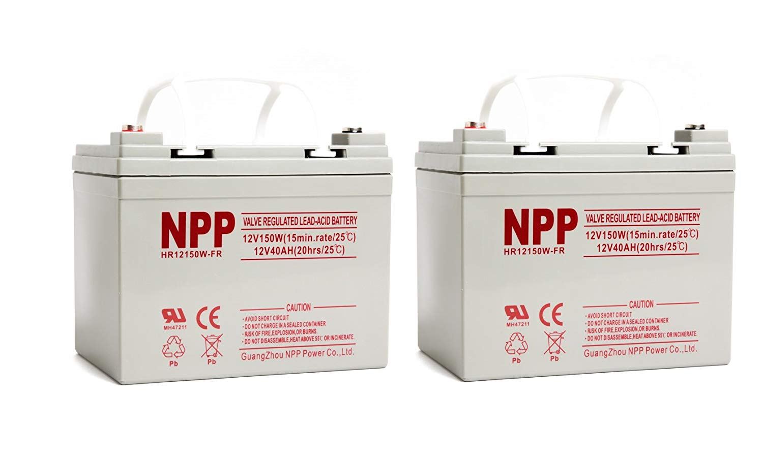NPP HR12150W FR 12V 150W 12V 40Ah High Rate Rechargeable Sealed Lead Acid UPS Battery / (2 pcs)