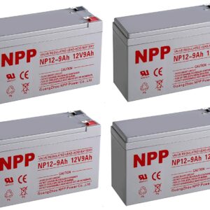 NPPower NP12-9Ah SLA Sealed Lead Acid 12V 9Ah Battery F1 Style Terminals / (4pcs)