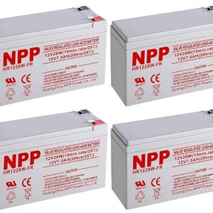 NPPower HR12V 28W High Rate SLA 12V 7.5Ah Battery F2 Style Terminals / (4pcs)