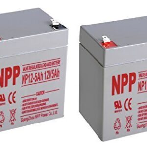 NPP NP12-5Ah SLA 12 Volt 5Ah Battery With F2 Style Terminals/(2pcs)