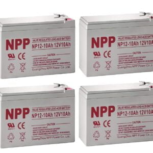 NPPower NP12-10Ah AGM SLA Sealed Lead Acid Scooter 12V 10Ah Battery F2 Style Terminals / (4pcs)