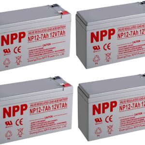 NPPower NP12-7Ah 12V 7Ah Sealed Lead Acid Battery F2 Style Terminals / (4pcs)