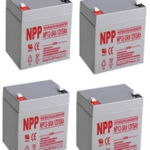 NPPower NP12-5Ah Sealed Lead Acid 12V 5Ah Battery F2 Style Terminals/(4pcs)