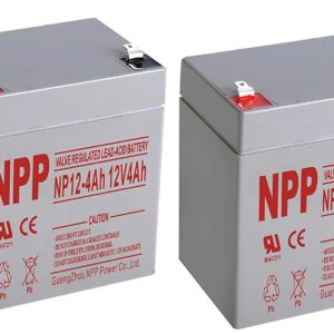 NPPower NP12V 4Ah SLA Sealed Lead Acid 12V 4Ah Battery With F1 Style Terminals/(2pcs)