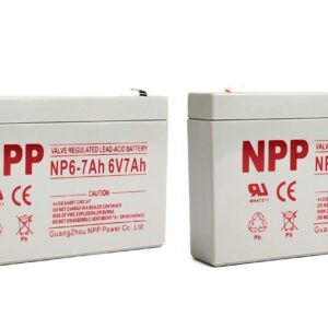 NPPower NP6-7Ah 6 Volt 7Ah SLA Sealed Lead Acid Battery With F1 Style Terminals/(2pcs)