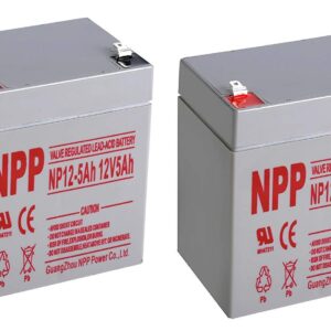 NPPower NP12-5Ah SLA Sealed Lead Acid 12 Volt 5Ah Battery With F1 Style Terminals/(2pcs)