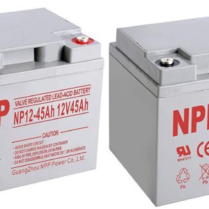 NPP NP12-45Ah 12V 45 Ah Rechargeable Sealed Lead Acid Battery With Button Style Terminals/（2pcs）