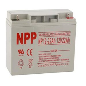 NPP NP12-22Ah with T3 L Style Terminal Rechargeable Sealed Lead Acid 12V 22Ah Battery