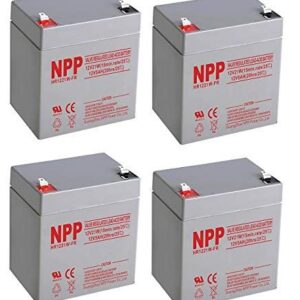 NPP High Rate HR1221W 12V 5Ah SLA Sealed Lead Acid UPS Battery with F2 Style Terminals / (4pcs)