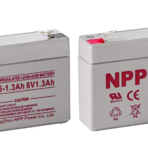 NPP NP6-1.3Ah 6 Volt 1.3Ah SLA Sealed Lead Acid Battery With F1 Style Terminals/(2pcs)