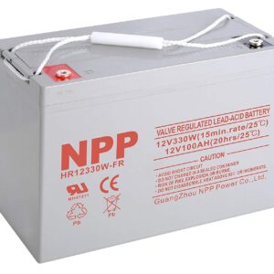 NPPower HR12V330W FR Rechargeable High Rate Sealed Lead Acid 12V 330W 12V 100Ah Battery Button Style Terminals