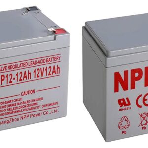 NP12-12Ah with F2 Style Terminals 12V 12 Ah Rechargeable Sealed Lead Acid Battery / 2 Pack