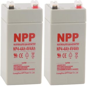 NPPower NP4-4Ah Volt 4Ah SLA Sealed Lead Acid Battery F1 Style Terminals / (2pcs)