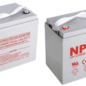 NPP High Rate HR12390W 12V 390W AGM Sealed Lead Acid Deep Cycle 12V 120Ah Battery with Button Style Terminals (2Pack)