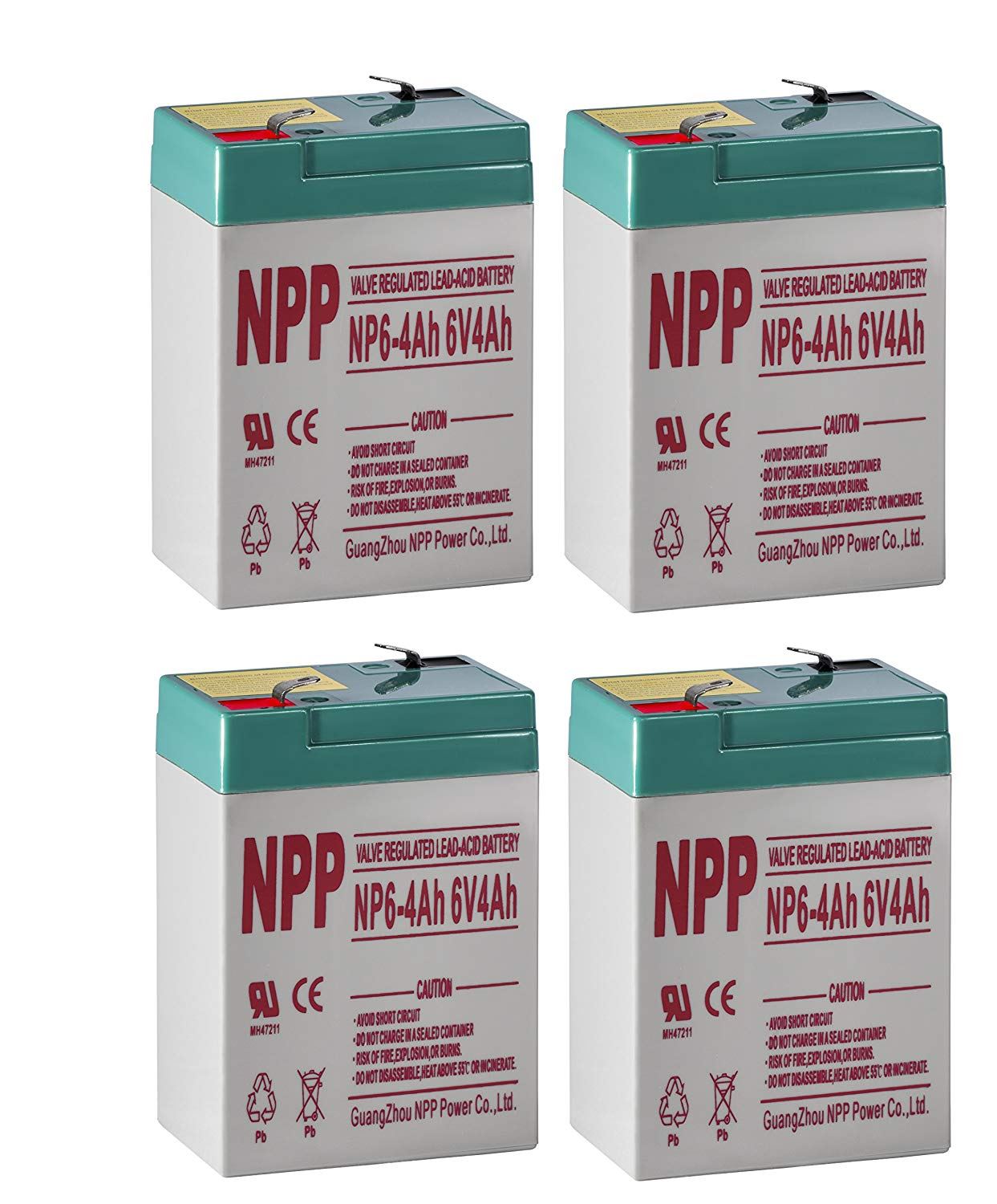 NPP-NP-6-4Ah-Sealed-Lead-Acid-6V-4Ah-Battery-F1-Style-Terminals4pcs-B01HSRHL7C-2.jpg