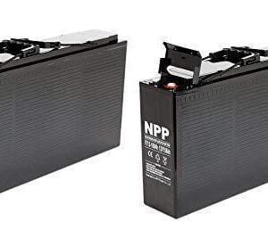 NPPower FT12-150Ah Front Access Telecom Deep Cycle Solar Energy Power 12V 150Ah Telecom UPS Battery with Button Style Terminals (2 Pack)