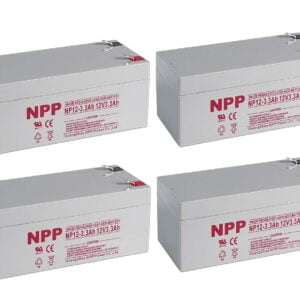 NPPower NP12-3.3Ah Sealed Lead Acid 12V 3.3Ah Battery F1 Style Terminals/（4pcs）