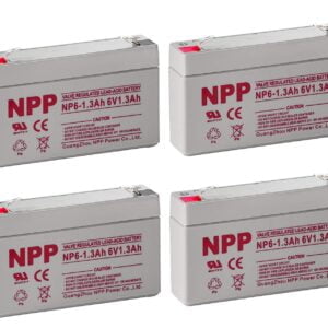 NPPower 6V 1.3Ah 6V 1.3Ah SLA Sealed Lead Acid Battery F1 Style Terminals/（4pcs）