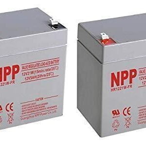 NPP HR1221W FR 12V 21W （15min.Rate） 12V 5Ah 12Volt 5amp High Rate VRLA Sealed Lead Acid Rechargeable UPS Battery /（2pcs）