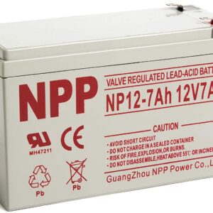 NPP 12V 7ah 12Volt 7amp Rechargeable Sealed Lead Acid Battery for Security Alarm System Verizon Fios Box with F1 Terminal