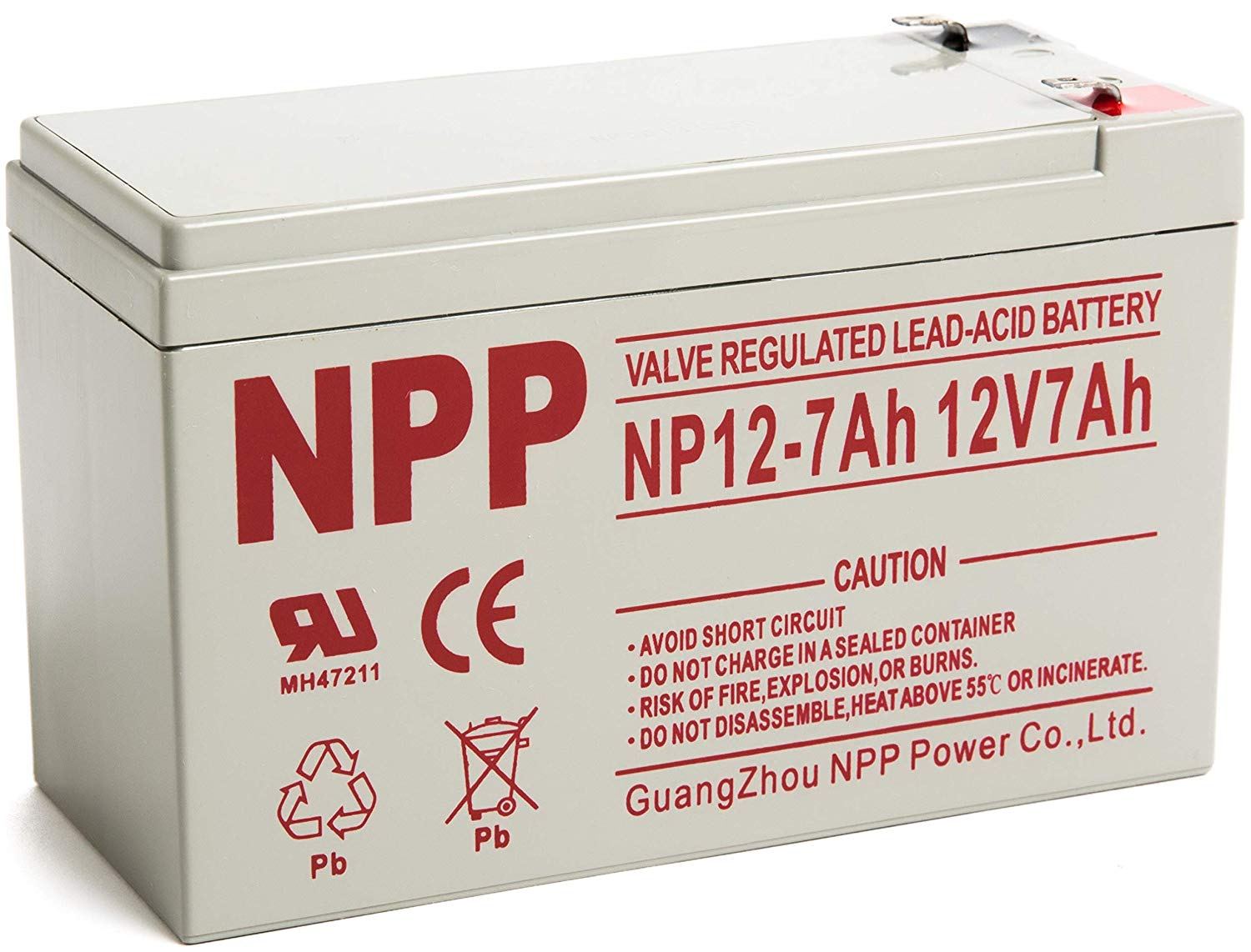 NPP 12V 7ah 12Volt 7amp Rechargeable Sealed Lead Acid Battery for Security Alarm System Verizon Fios Box with F1 Terminal