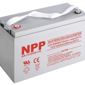 NPPower HR12390W 12V 390W, Flame Retardant 12V 120Ah,12Volt 120amp Sealed Lead Acid Rechargeable Battery with Button Style Terminals