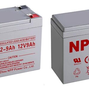 NPP NP12-9Ah 12 Volt 9Ah Sealed Lead Acid Battery with F1 Style Terminals / (2pcs)
