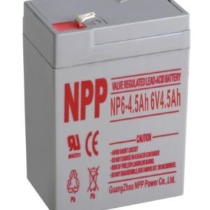 NPP 6V 4.5 Amp NP6 4.5Ah UPS Rechargeable Sealed Lead Acid Battery F1 Terminals (1)