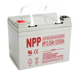 NPP NP12-35Ah Rechargeable AGM Deep Cycle 12V 35Ah Battery with Button Style Terminals