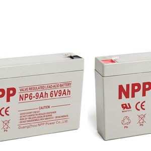 NPPower 6V 9Ah, 6 Volt 9Ah 6V 8Ah 6V 7Ah SLA Battery with F1 Style Terminals / (2pcs)
