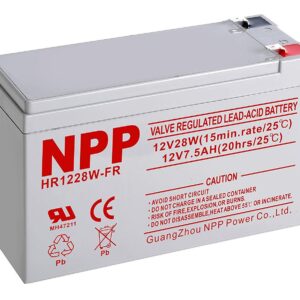 NPP HR1228W 12V 28W（15min.rate/77°F） 12V 7.5Ah 12Volt 7.5 amp Flame Retardant Sealed Lead Acid Rechargeable UPS Battery