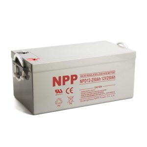 NPP NP12-250Ah Rechargeable AGM Deep Cycle 12V 250Ah Battery with Button Style Terminals
