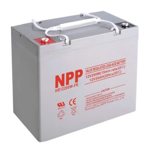 NPP HR12200W FR 12V 200W(15min.Rate) 12Volt 55 Amp High Rate Rechargeable AGM Lead Acid UPS Battery