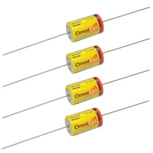 4X OmniCel ER14250 3.6V 1/2AA Lithium Battery Axial Pins Tracking Backup AMR
