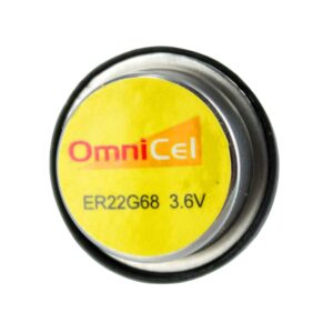 OmniCel ER22G68 3.6V 0.4Ah Bel Cell Waffer Lithium High Energy Battery Replaces Tadiran TL-4986 TL-5186 For Use With OBU Tollgate Reading Device, Security Alarm, Computer Remote Sensors,Tracking Buoys