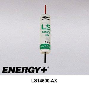 FedCo Batteries Compatible with Saft LS14500-AX AA Lithium Cell With Axial PC Leads