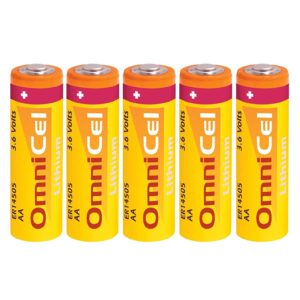 5x OmniCel ER14505 3.6V 2400mAh AA Lithium Button Top Battery Respirator Medical