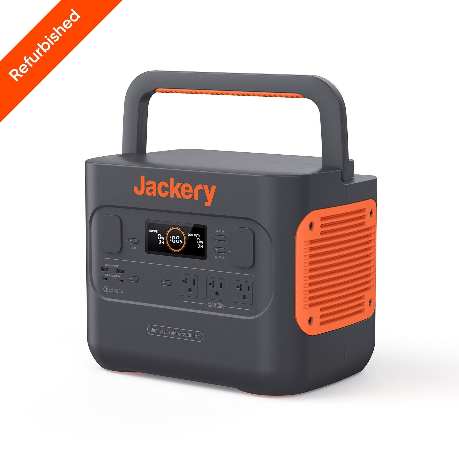 Jackery Explorer 2000 PRO Portable Power Station, 2160Wh Capacity with 3 x 2200W