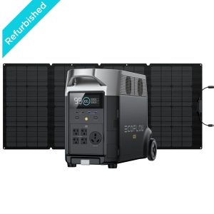 EcoFlow DELTA Pro 3600Wh Power Station + 160W Solar Panel Certified Refurbished