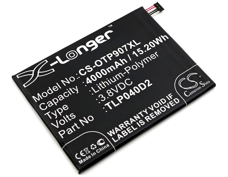 Alcatel 9007T Replacement Battery 3.8V 4000mAh