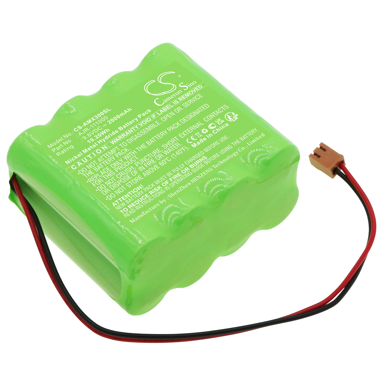 Amano AJR-111000 Time Clock Replacement Battery 2000mAh