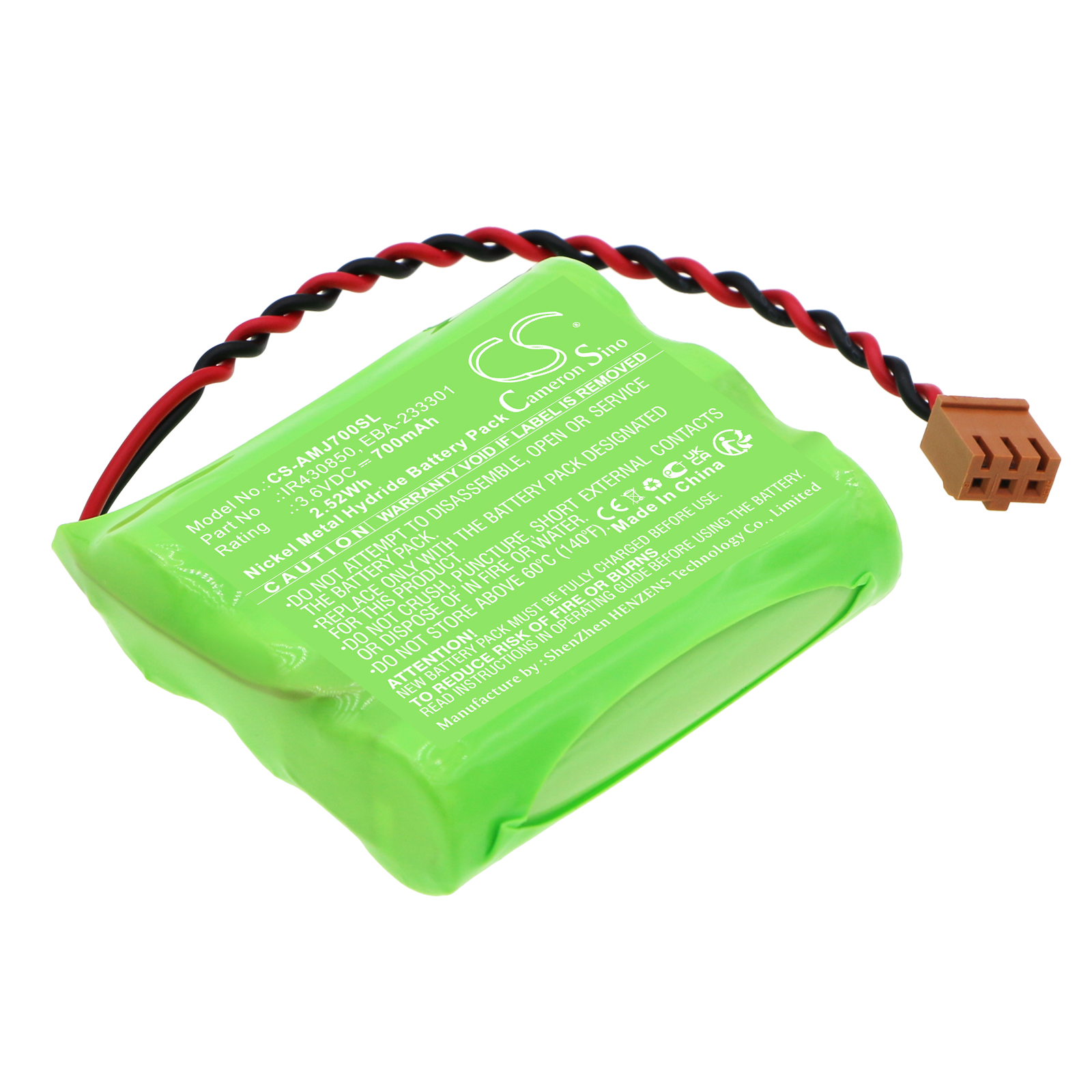 Amano EBA-233301 Time Clock Replacement Battery 700mAh
