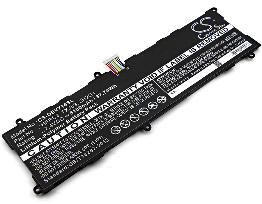 Dell Venue 11 Pro 7140 HFRC3 Compatible Battery 7.4V 5100mAh