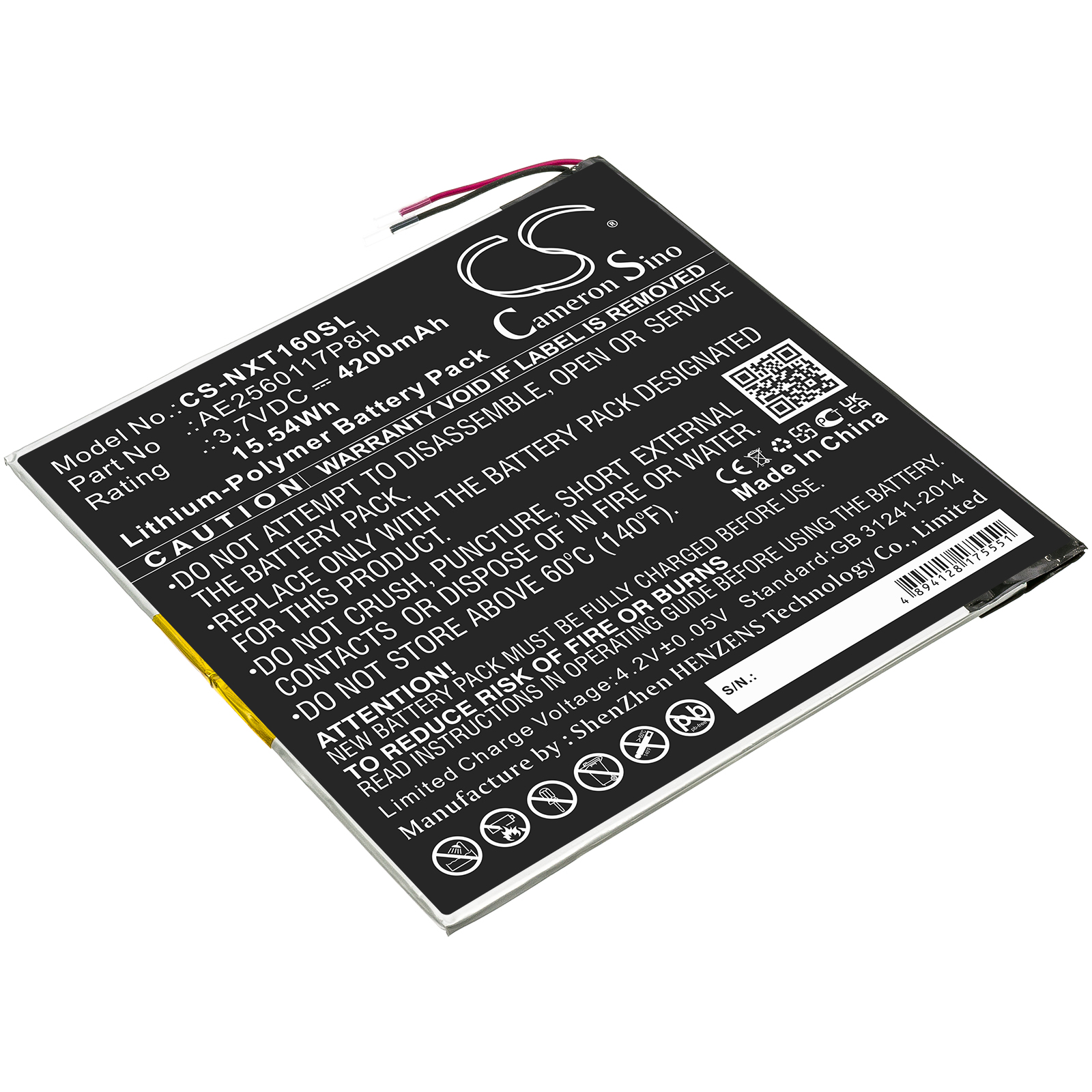 Nextbook Ares 10A NX16A10132SPS Replacement Battery 4200mAh