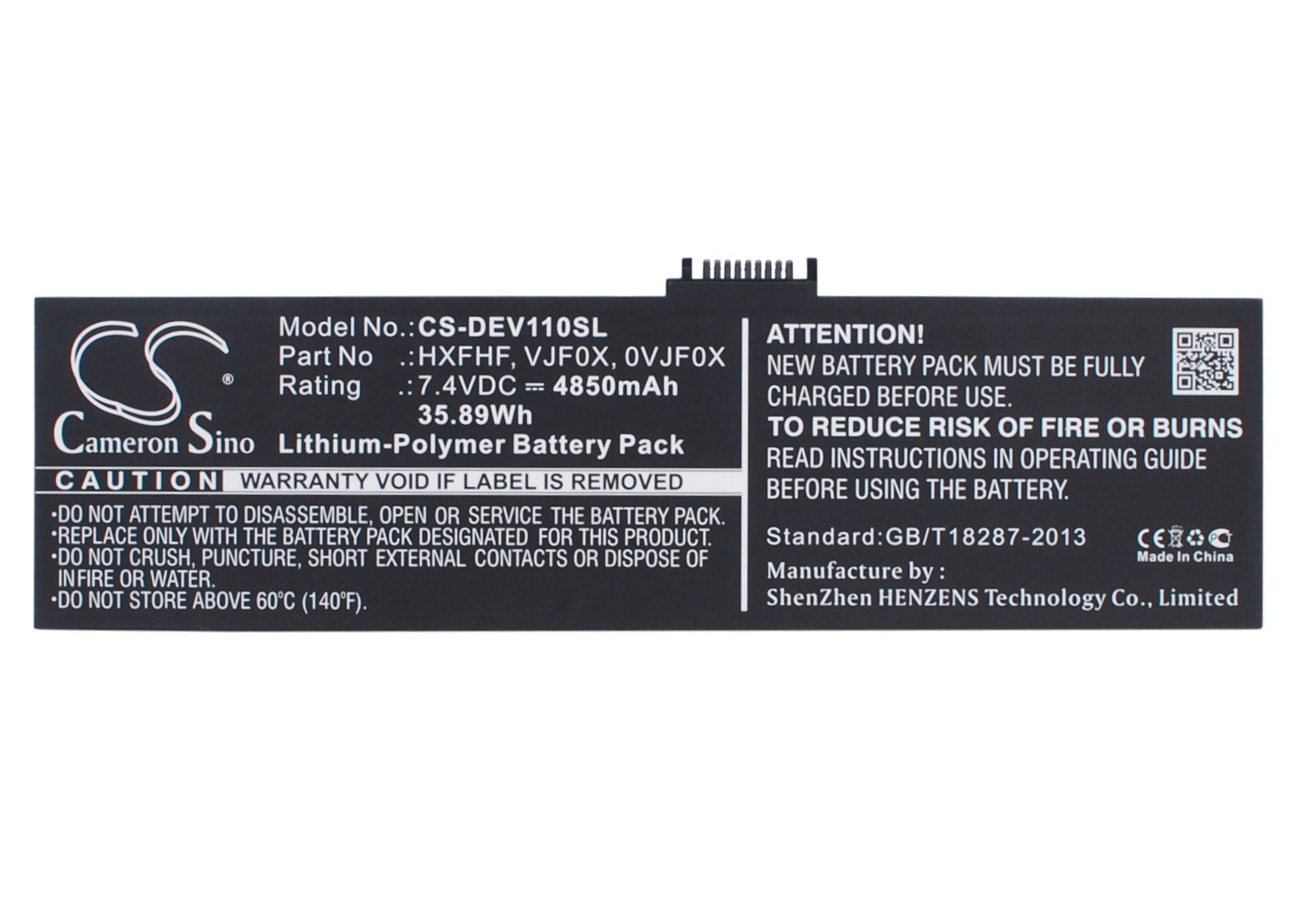 HXFHF Dell Venue 11 Pro Replacement Battery 7.4V 4850mAh