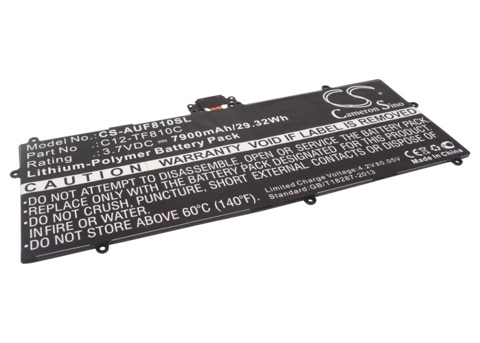 Asus Vivo Tab TF810 Tablet Replacement Battery 3.7V 7900mAh