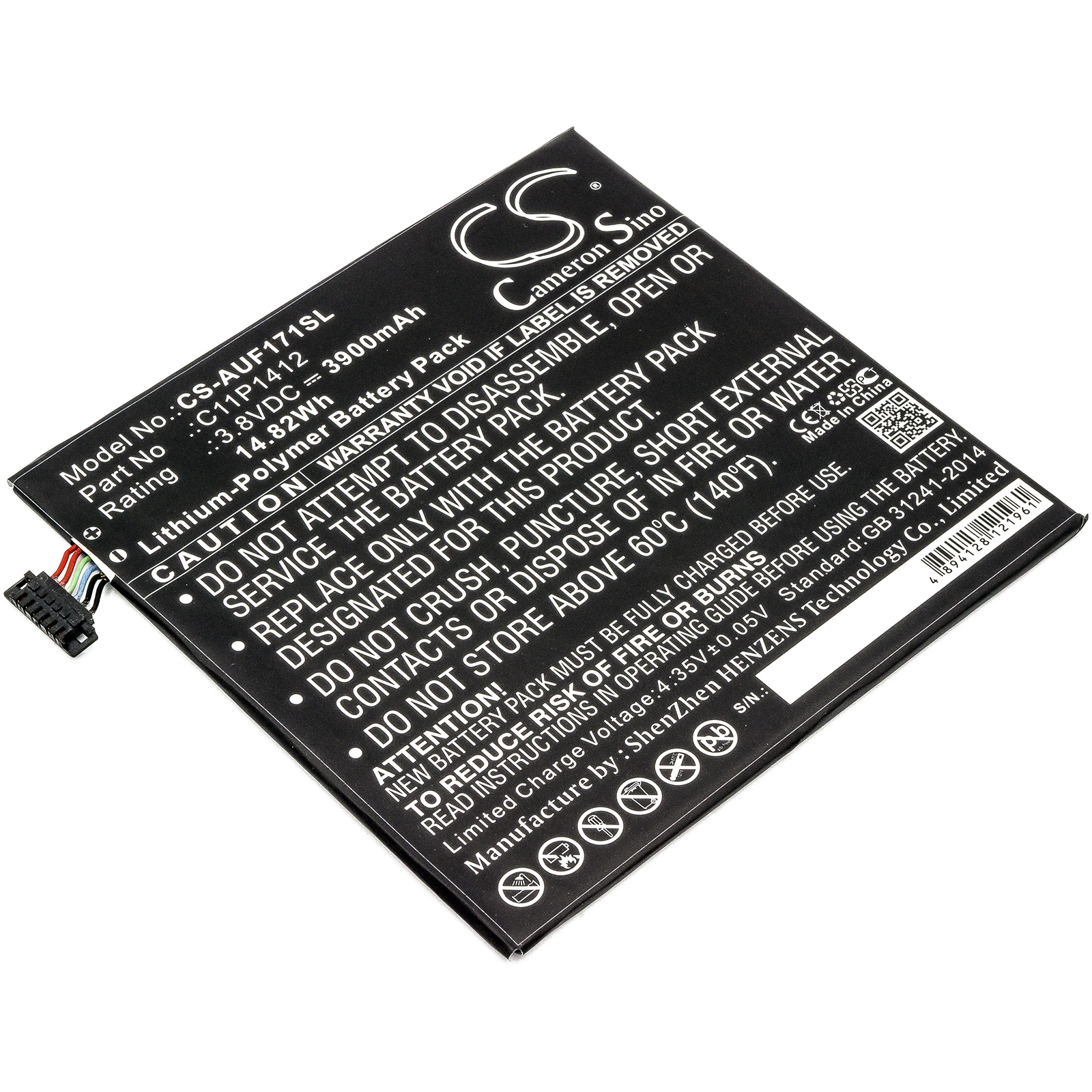 Asus Fonepad 7 FE171MG Replacement Battery 3.8V 3900mAh