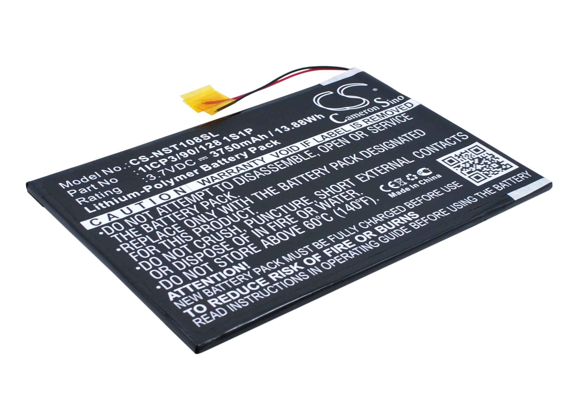 Nuvision 10.1" TM1088C Tablet Replacement Battery 3750mAh