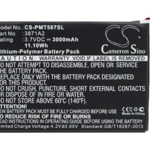 Prestigio PMT5877C 3871A2 Replacement Battery 3.7V 3000mAh