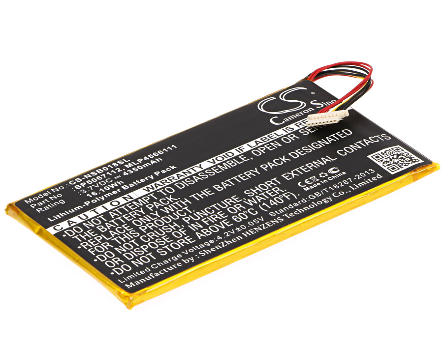 Fuhu DMTAB IN08A Tablet Replacement Battery 3.7V 4350mAh